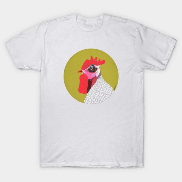 Rooster T-Shirt by jenniferdavisart